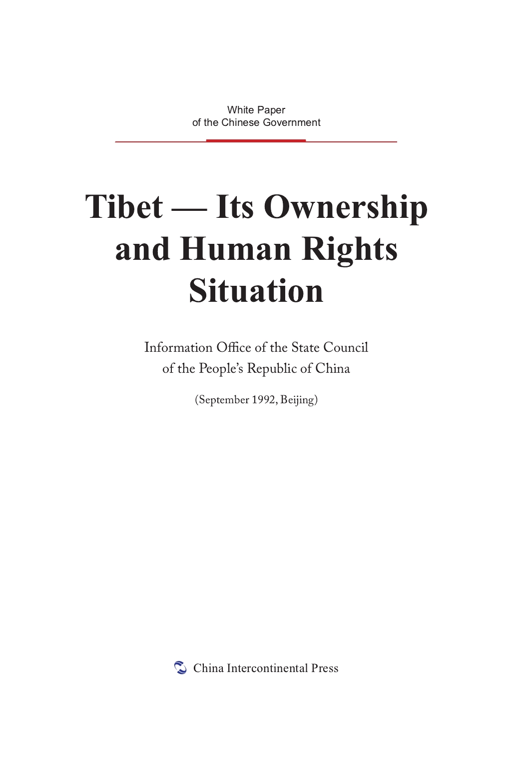 Tibet—Its Ownership and Human Rights Situation