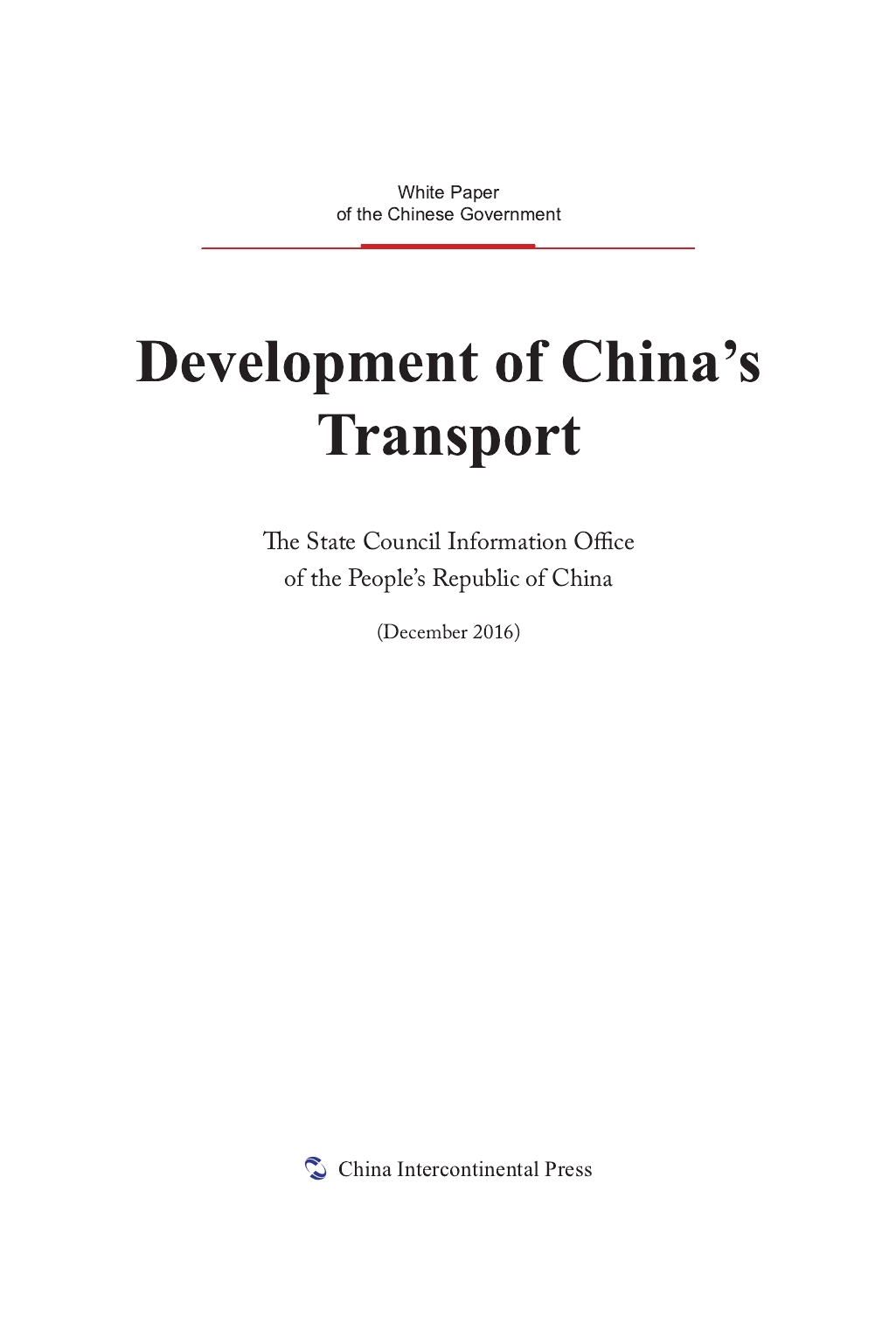 Development of China's Transport